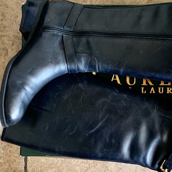 Black Ralph Lauren Boots Size 8B - Picture 3 of 7